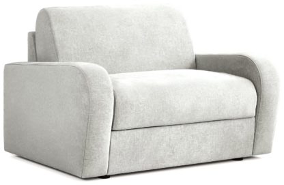 An Image of Jay-Be Deco Fabric Love Chair Sofa Bed - Light Grey