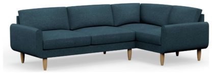 An Image of Hutch Slim Reversible Round Arm 5 Seater Sofa - Dove Grey