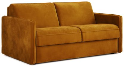 An Image of Jay-Be Slim Fabric 3 Seater Sofa Bed - Sage Green