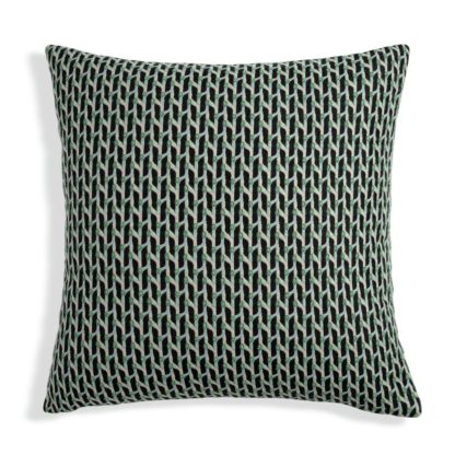 An Image of Habitat Mono Geo Jacquard Cushion - 43x43cm