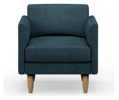 An Image of Hutch Fabric Curve Arm Armchair - Oat