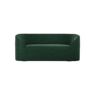 An Image of Zuma Velvet 2 Seater Sofa Forest (Green)