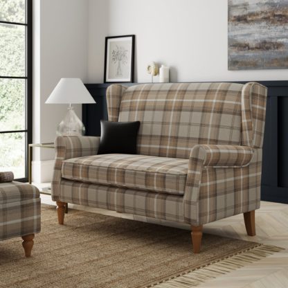 An Image of Oswald Small 2 Seater Sofa Navy Blue