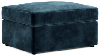 An Image of Jay-Be Velvet Footstool Sofa Bed - Ink Blue