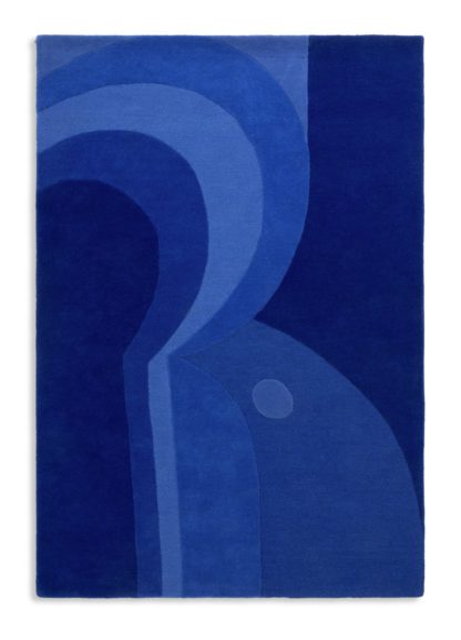 An Image of Habitat 60 Ripple Rug by Simone Brewster - 160x230cm - Blue