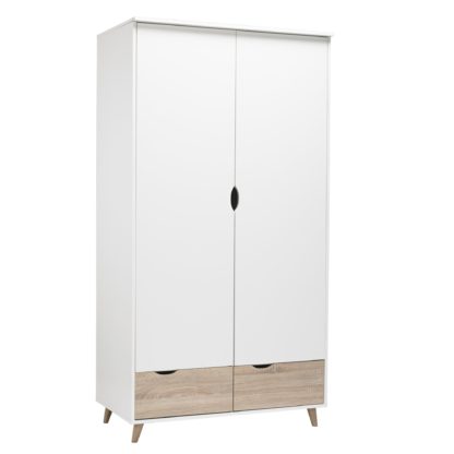 An Image of Stockholm Double Wardrobe White