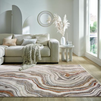 An Image of Siena Marble Rug MultiColoured