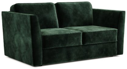 An Image of Jay-be Elegance Velvet 2 Seater Sofa Bed - Ink Blue