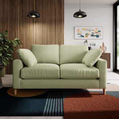 An Image of Apollo weave Snuggle Sofa Multiweave Soft Green