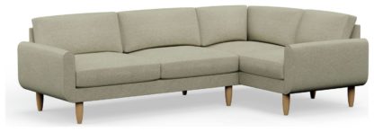 An Image of Hutch Slim Reversible Round Arm 5 Seater Sofa - Dove Grey