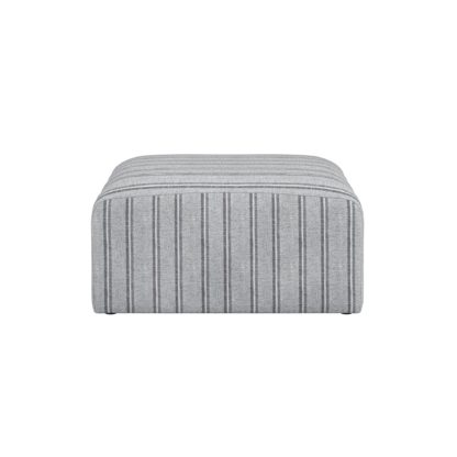 An Image of Ryder Thick Stripe Pouffe Grey