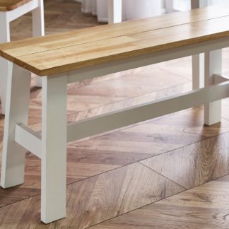 An Image of Linwood Small Dining Bench, Rubberwood Natural