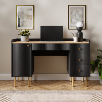 An Image of Georgi Standard Desk Black