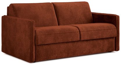 An Image of Jay-Be Slim Fabric 3 Seater Sofa Bed - Orange