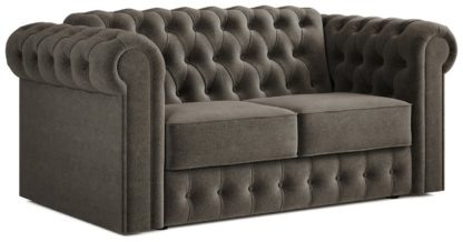 An Image of Jay-Be Chesterfield Fabric 2 Seater Sofa Bed - Pewter