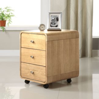 An Image of Helsinki 3 Drawer Filing Cabinet Oak