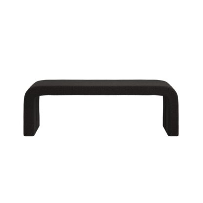 An Image of Ren Boucle Dining Bench Black