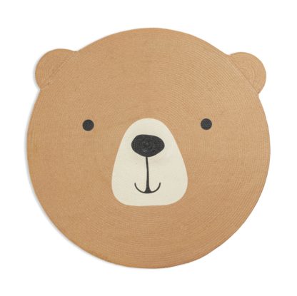 An Image of Habitat Kids Teddy Bear Round Rug - 100 x 100cm - Multi