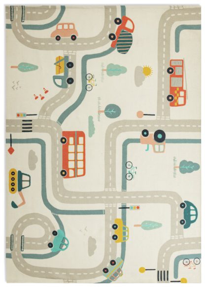 An Image of Habitat Kids Transport Rug - 120 x 170cm - Multicoloured