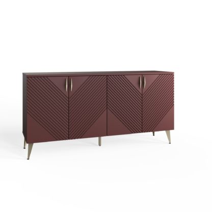 An Image of Frank Olsen Ava 4 Door Sideboard - Mulberry