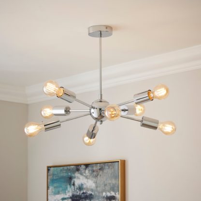 An Image of Conolly Sputnik 8 Light Ceiling Light Silver