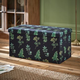 An Image of Marsh Botanical Rectangle Ottoman Black