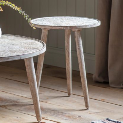 An Image of Brede Side Table, Natural White Natural