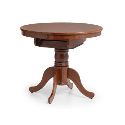 An Image of Canterbury Round To Oval Dining Table Mahogany (Brown)