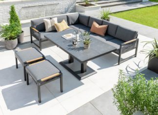 An Image of Norfolk Leisure Bellmount 8 Seater Garden Corner Sofa Set