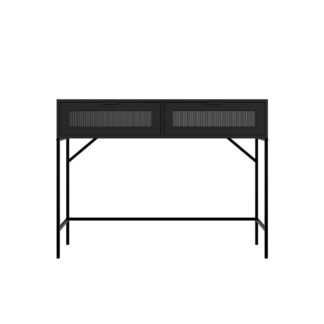 An Image of Lincoln Console Table, Matte Black Black