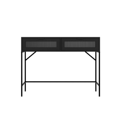 An Image of Lincoln Console Table, Matte Black Black