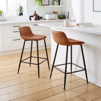 An Image of Jayden Counter Height Bar Stool Tan