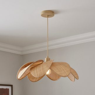 An Image of Petal Adjustable Pendant Light Natural