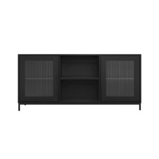 An Image of Maddox TV Unit for TVs up to 55, Matte Black Black