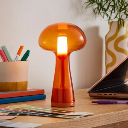 An Image of Elements Munro Rechargeable Touch Dimmable Table Lamp Blue