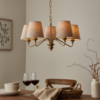 An Image of Enid Metal 5 Light Chandelier Gold