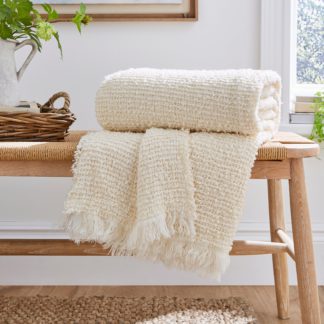 An Image of Kibworth Boucle Throw 130x180cm Ivory