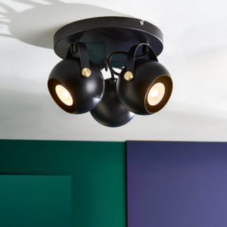 An Image of Elements Olympa 3 Light Adjustable Spotlight Black