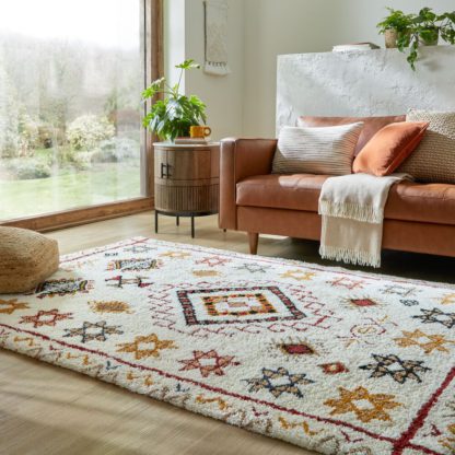 An Image of Amal Wool Berber Rug MultiColoured