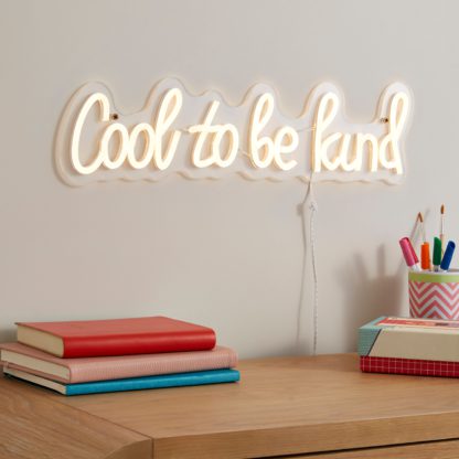 An Image of Cool to be Kind Neon Sign Clear