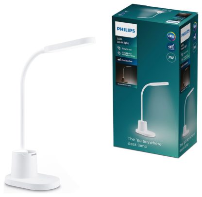 An Image of Philips Tilpa LED Portable Touch Desk Lamp - White