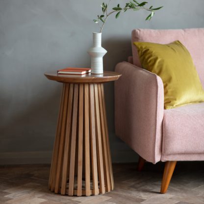 An Image of Dawson Slatted Side Table Natural