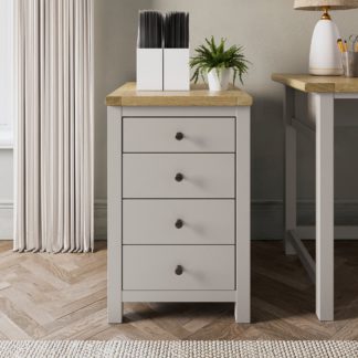 An Image of Olney 4 Drawer Storage Unit, Stone Stone