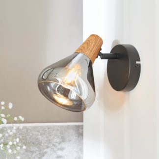 An Image of Wolston Bathroom Adjustable Wall Light Smoke