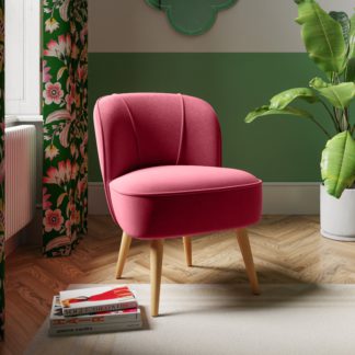 An Image of Elsie Cocktail Chair, Velvet Rhubarb