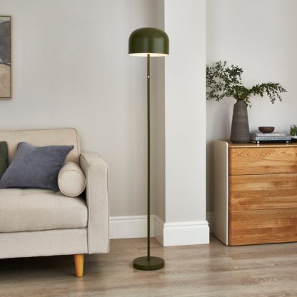 An Image of Keko Rechargeable Touch Dimmable Floor Lamp Olive