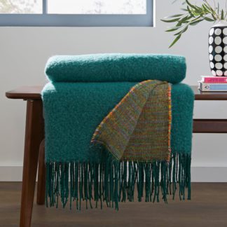 An Image of Elements Clarke Mohair Throw 130x180cm Emerald