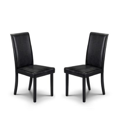 An Image of Hudson Set Of 2 Dining Chairs Black