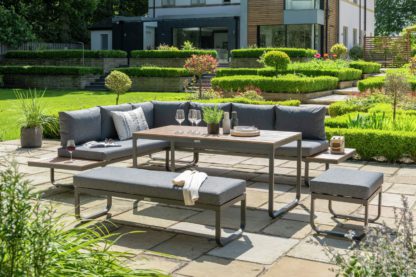 An Image of Norfolk Leisure Billingford 8 Seater Garden Corner Sofa Set