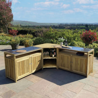 An Image of Terazza Outdoor Kitchen Set Natural